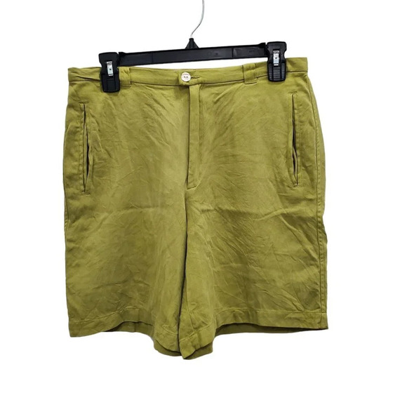 Tommy Bahama Women's Vintage Avocado 100%‎ Silk High Rise 7" Loose Fit Shorts 8 - Picture 1 of 3